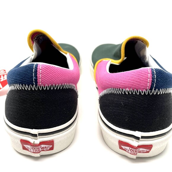 Vans Classic Slip-On Varsity VN0A4BV3V9H Mens Size 10.5 NEW Multi color Green - Picture 4 of 9